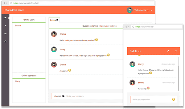 kundservice via chat
